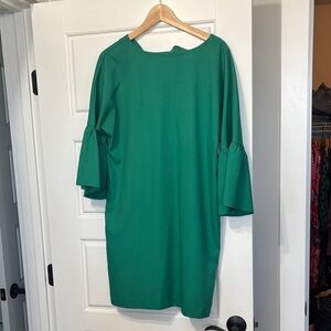 Banana Republic Vibrant Green Long Sleeve Dress